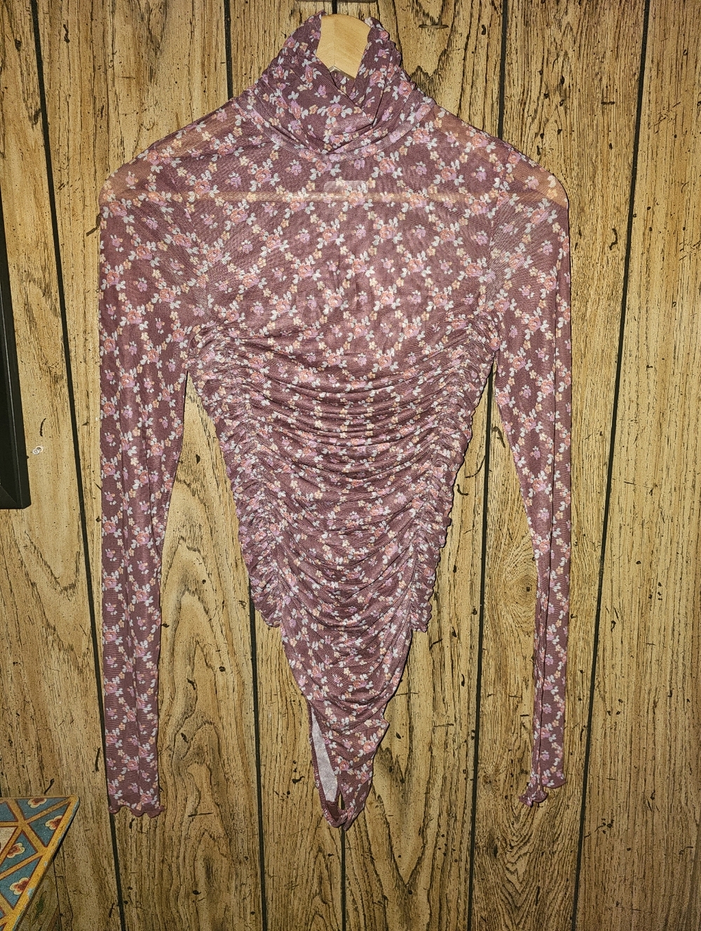 NWT INTIMATELY BY FREE PEOPLE Under It All Mesh Ruched Bodysuit - Medium - Picture 4 of 10